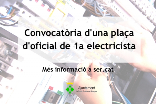 Convocatòria plaça d'electricista