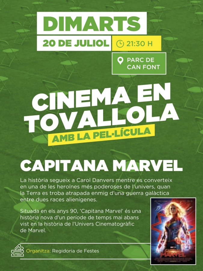 Cinema en tovallola: "Capitana Marvel"