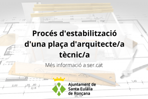 Procés d'estabilització arquitecte/a tècnic/a