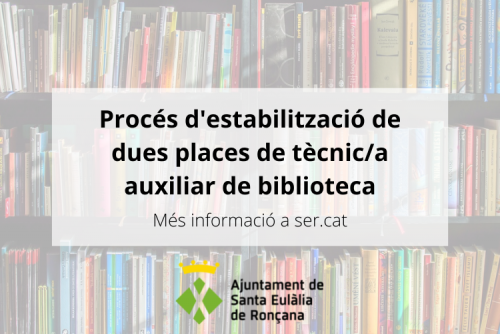 Procés selectiu auxiliar biblioteca