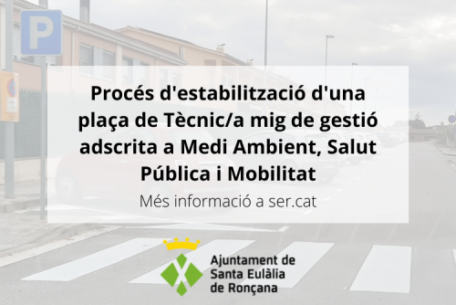 Procés selectiu medi ambient, salut pública i mobilitat