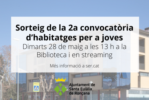 Sorteig 2a convocatòria habitatge jove