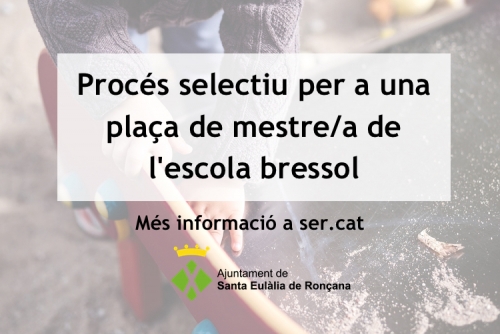 Procés selectiu mestre/a escola bressol