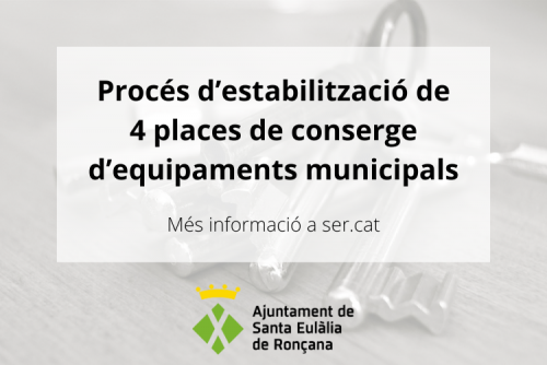 Procés estabilització 4 places conserge