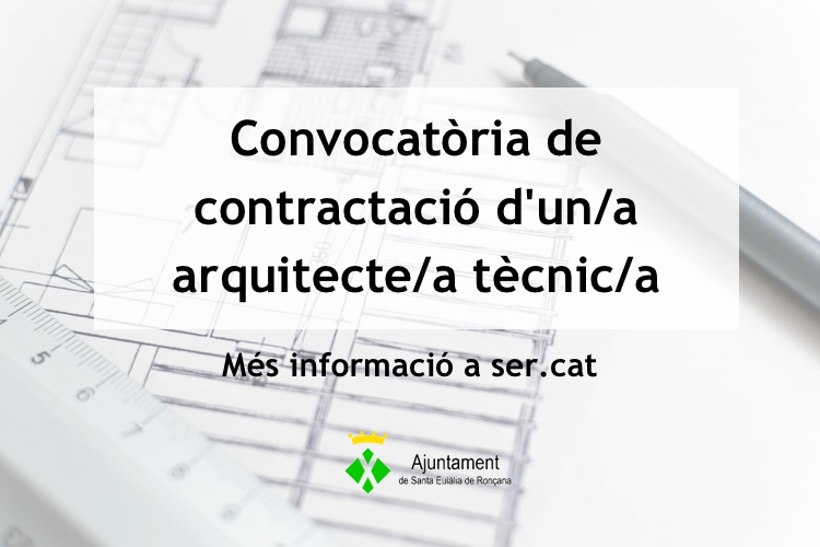 Convocatòria d'un/a arquitecte/a tècnic/a