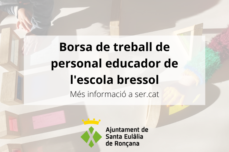 Borsa personal educador escola bressol