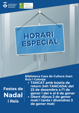 Horaris Nadal i Reis Biblioteca